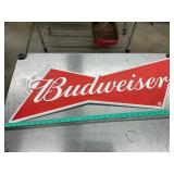 Metal Budweiser sign