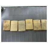 6 zippo lighters