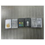 6 zippo lighters