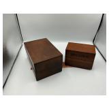 2 vintage recipe boxes