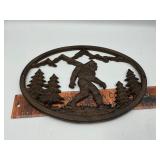Cast Iron Bigfoot sign