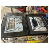 2 framed photos