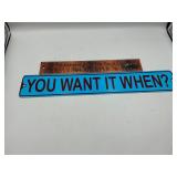 Metal sign