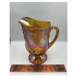 Carnival glass pitcher