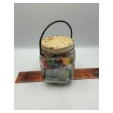 Jar with marbles