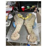 2 cement sea horses