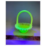 Fenton uranium glass basket