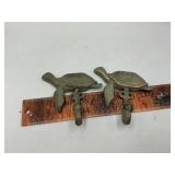 Cast iron sea turtles hooks