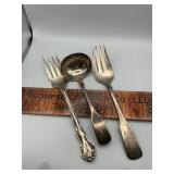 Sterling silver forks and spoon 178.5 grams