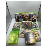 X-box 360 games and a PlayStation 3 game
