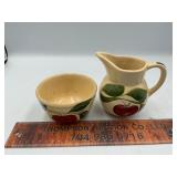 Watt pottery bowl and pitcher