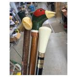 3 walking sticks