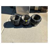 3 cement planters