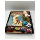 Vintage book and toys