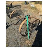 Vintage metal wheels