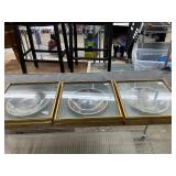 3 Normam Rockwell plates framed