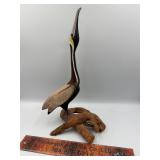 Signed handmade carved bird