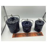 Vintage crock canister set