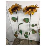 2ï¿½5ï¿½ metal sunflower yard ornaments