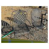 2 rod iron chairs