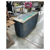 Antique meal bin old blue paint