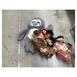 3 dolls and a stuffy