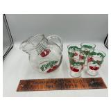 Vintage pitcher and glasses