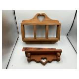 Wood shelves