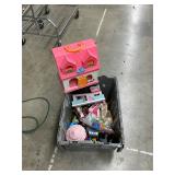 Tote with toys