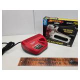 Milwaukee charger and staple gun