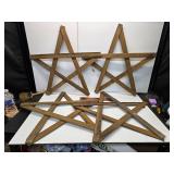4 wood stars