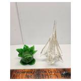 Pottery Barn Glass tree and other glass