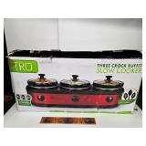 New 3 crock buffet slow cooker