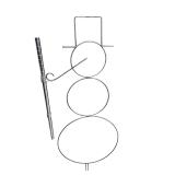 Metal snowman