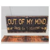 Metal sign