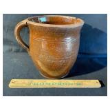 Small single handle pottery crock