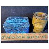 Edgeworth and phillip Morris tobacco tins