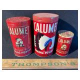 Calumet baking powder tins