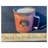 Antique princine baking powder tin