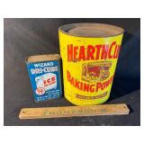 Baking powder and ice in can