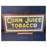 Corn juice tobacco paper ad professionally framed
