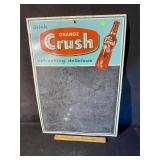 Vintage orange crush chalkboard sign