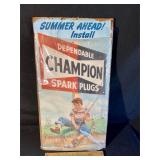 Champion spark plug paper advertising