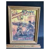 Framed tobacco advertising Myers bro