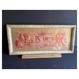 Jesus loves me cross-stitch