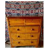 Antique empire walnut chest