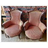 Victorian Eastlake parlor chairs