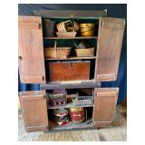 Primitive step back cupboard (no contents)