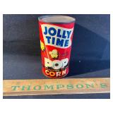 Unopened popcorn 1946 tin can