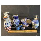 9 pieces of assorted pottery